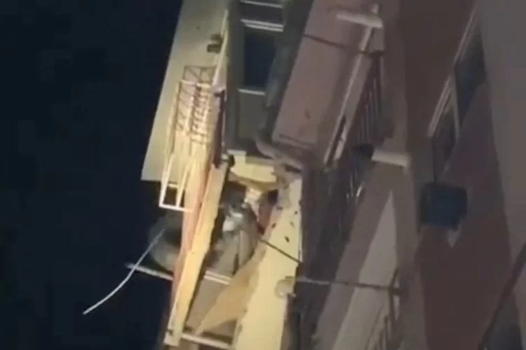 Bursa'da gece yarısı korkunç olay! Balkon çöktü, 7. kattan yere çakıldı...