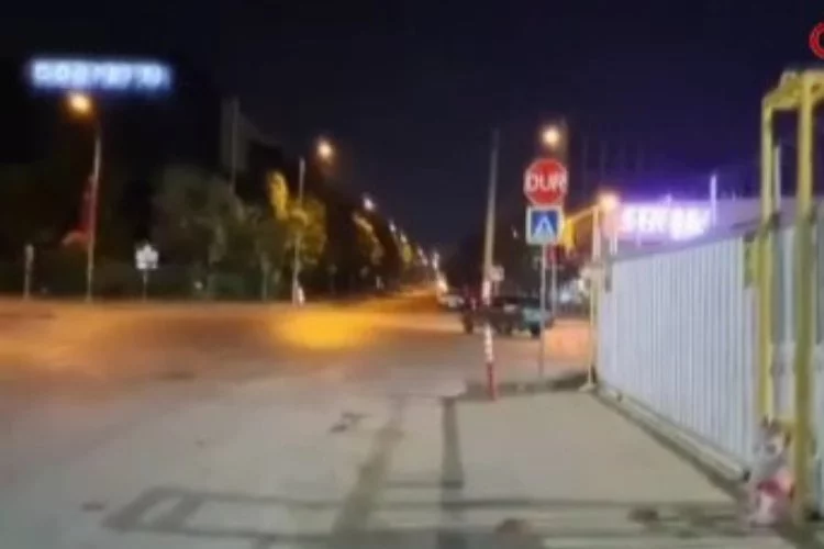 Bursa'da dakikalarca drift atan sürücü  kamerayı görünce kaçtı!