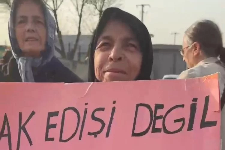 Bursa'da Gaziakdemir Kentsel dönüşümde protesto: Hak edişimizi istiyoruz