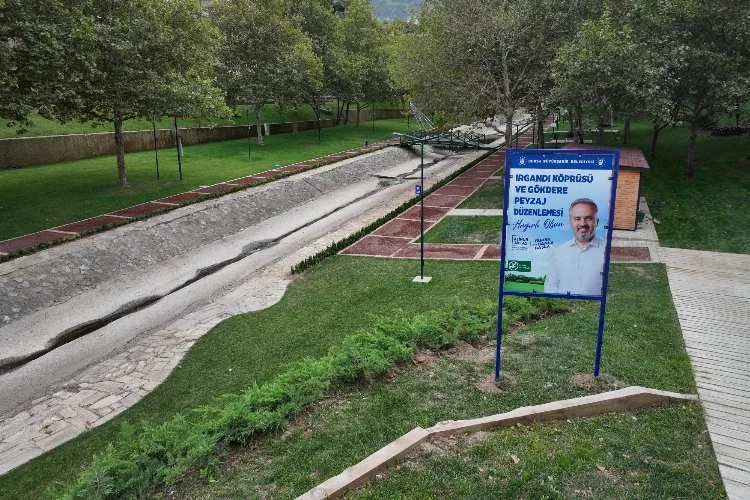 Bursa'da kentin göbeğinde huzur koridoru: Irgandı Parkı hizmete açıldı...