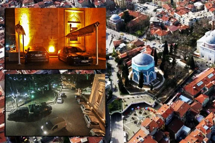 Bursa'da skandal: Yeşil Külliyesi'ni otoparka çevirdiler! Musalla taşını bile...
