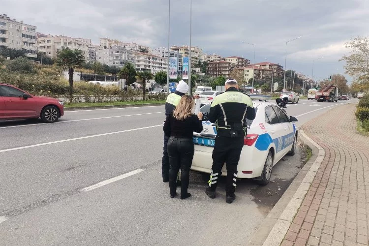 Bursa Mudanya’da hız yapan sürücülere ceza yazıldı