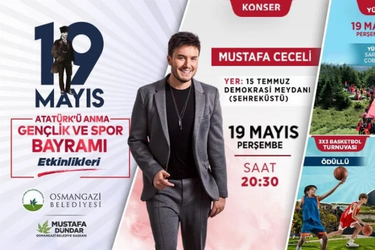 Bursa Osmangazi’de 19 Mayıs coşkusu yaşanacak