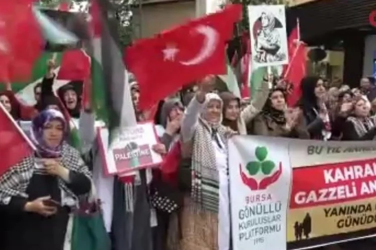 Bursa ve Bilecik'te İsrail'in Filistin'e saldırıları protesto edildi