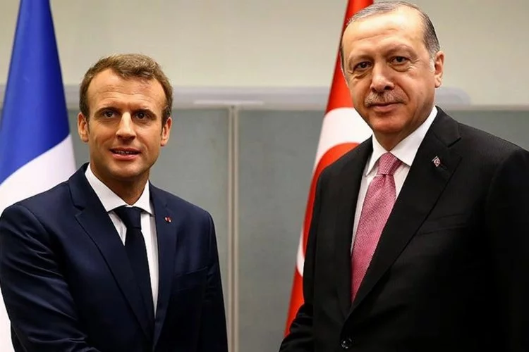 Erdoğan, Macron'la görüştü