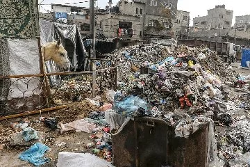 Gazze'de 270 bin ton katı atık birikti