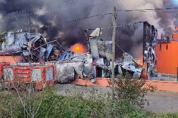 Giresun'da balık işleme fabrikasında yangın