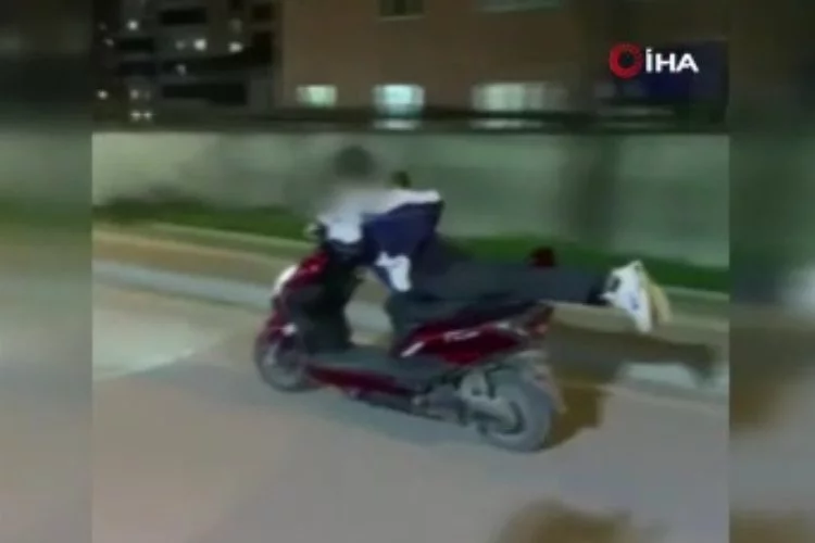 Bursa’da motosiklet sürücüsü canını böyle hiçe saydı!
