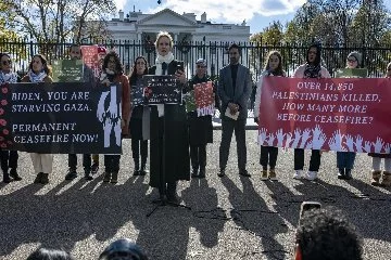 Oyuncular ve siyasetçilerden Beyaz Saray önünde Gazze için açlık grevi