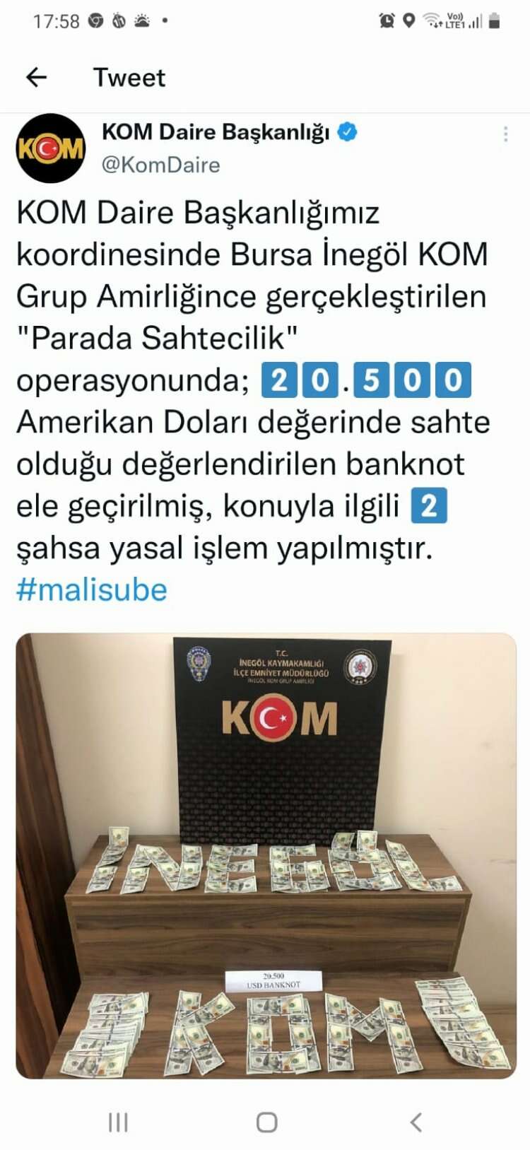 Bursa'da sahte dolar operasyonu! Sahte banknotlar ele geçirildi