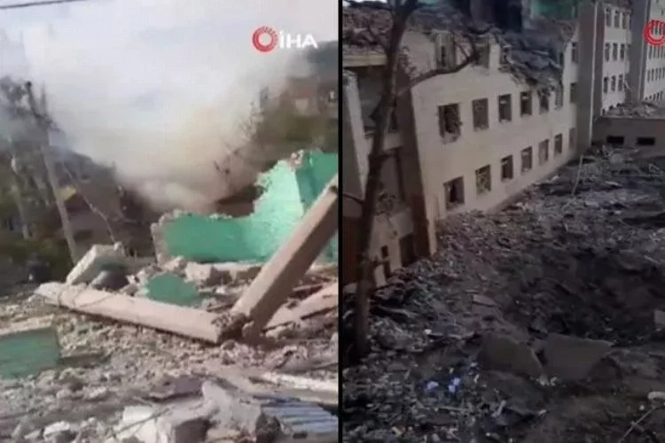 Rusya Donetsk’te 5 katlı binayı vurdu