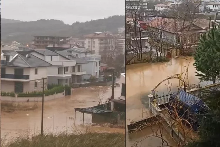 Yalova ve Düzce'de dere taştı evleri su bastı! Zonguldak'ta heyelan meydana geldi